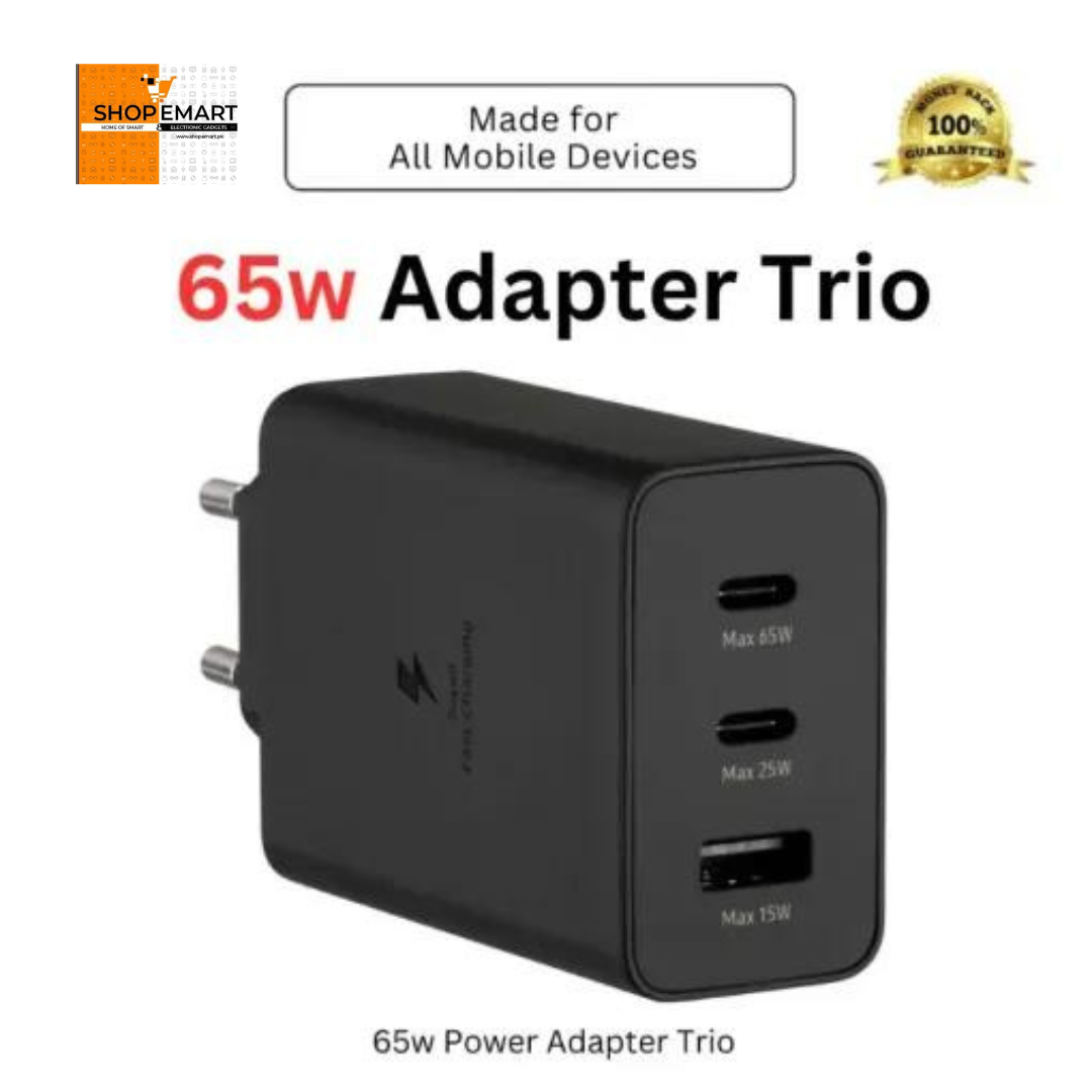 Samsung 65w Power Adapter Trio Super Fast Charging