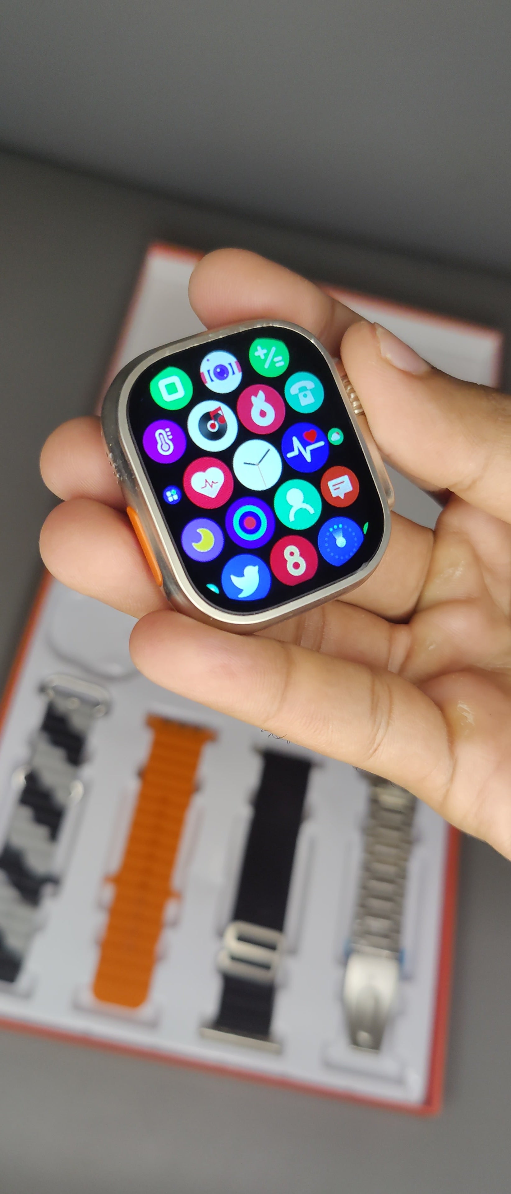 Watch 8 Ultra With 4 Extra Straps ( 49mm High Quality Watch )