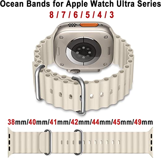 Ocean loop Straps For All smartwatches compatible with 49mm/45mm/44mm/42mm