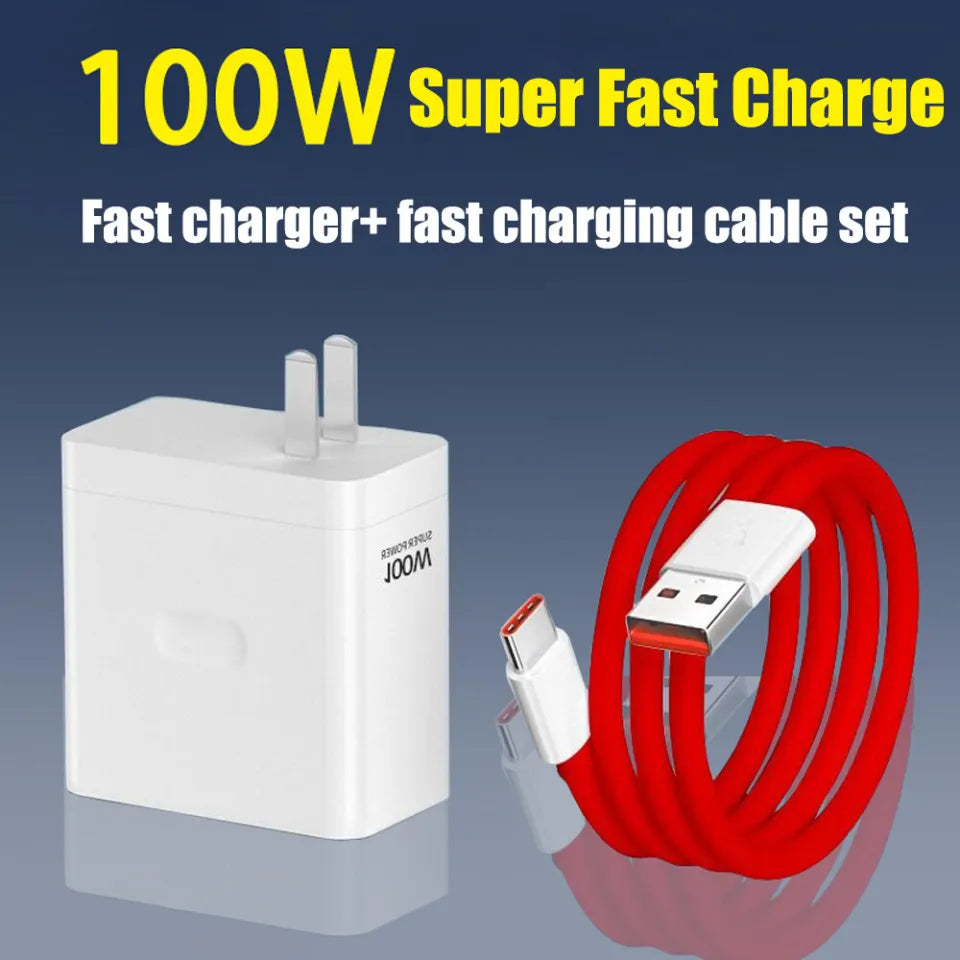 Oneplus 100W SUPERVOOC Charger with Cable 100% Original