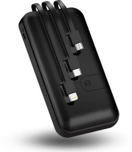 4 in 1 Built-in Cable Power Bank -10000 mAh