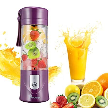 SB Rechargeable Juicer Blender 6 Blades Electric Blender Mini Portable Personal Size Juicer Cup USB Rechargeable Mixer 380ml Food Grade Water Bottle Portable Fruit Juicer Machine